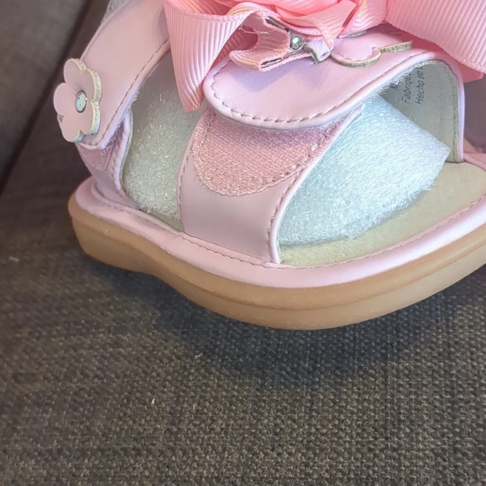 mooshu TRAINERS Baby Girl Pink Bow Sandals